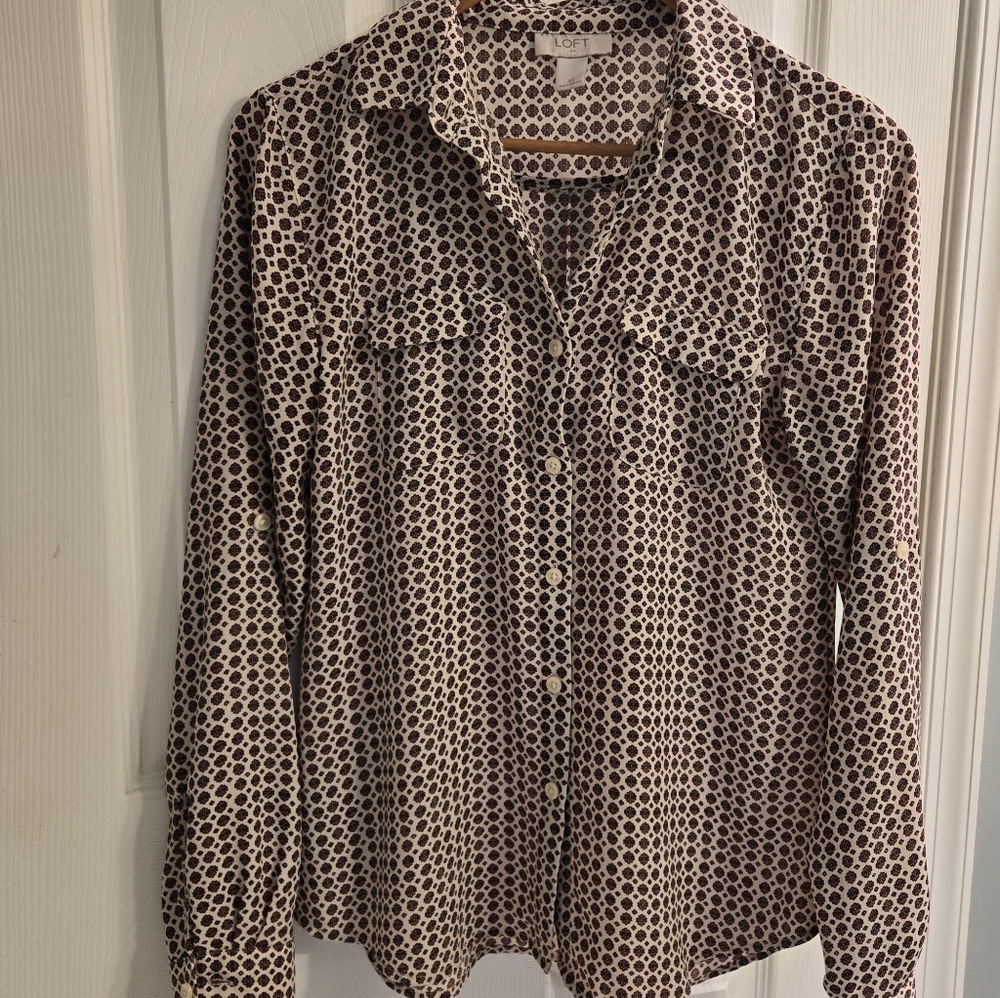 Loft Floral Print Blouse